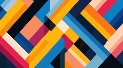 Experience a vibrant blend of impossible shapes in this abstract geometric background, perfect for modern designs.
