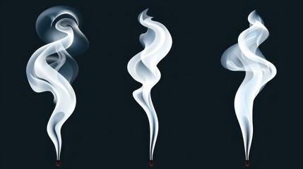 Cartoonstyle steam clouds with vibrant dust and smoke effects, perfect for VFX designs and unique illustrations.