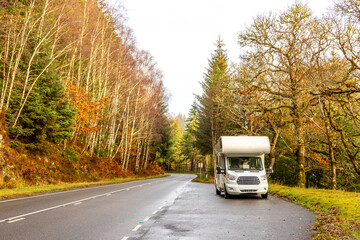 A Motorhome Can Be A Fun Way To Enjoy Nature Here Seen As It's Parked Up In The Wilderness