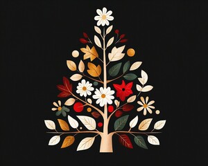 abstract floral tree