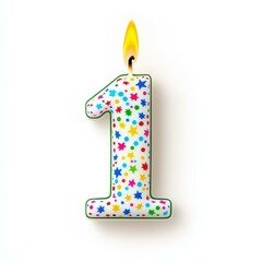 Make your childs first birthday unforgettable with a bright and fun number one candle, perfect for creating joyful memories.