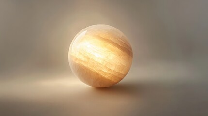A high-resolution shot of a moonstone glowing softly on a white background