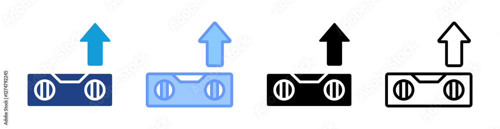 Aufkleber levelling icon set multiple style collection
