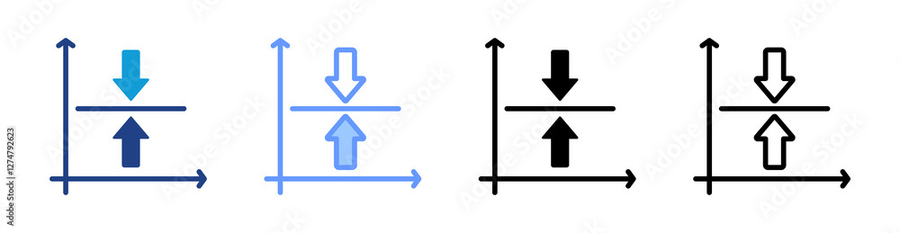 Poster Baseline icon set multiple style collection
