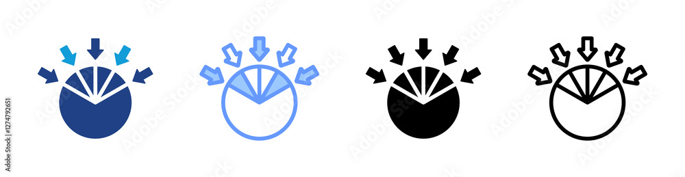 Poster Plumb Line icon set multiple style collection