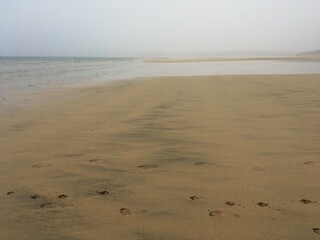 Footprints on beach