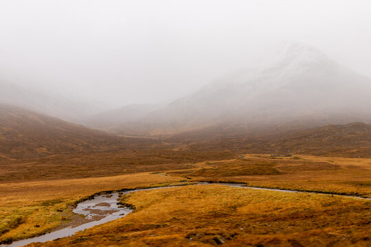Amazing Low Cloud Settles And Flows Over The Scottish Highland Mountains
