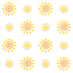 Party sun summer seamless pattern