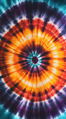 Obraz premium Vibrant Tie Dye Circular Pattern