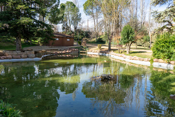 Fototapeta premium Nuestra Señora de la Caridad Municipal Park, located in the Municipality of Villarrobledo, Albacete.