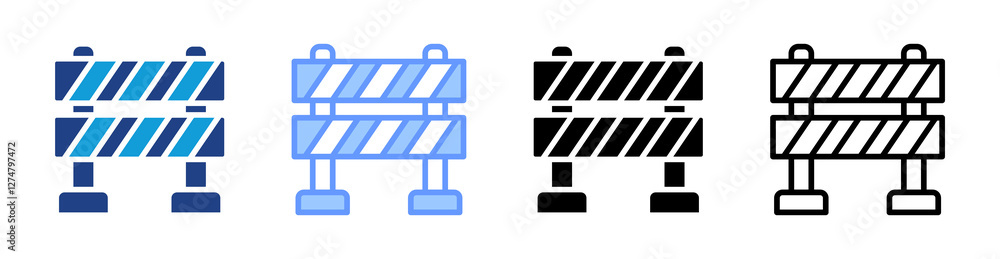 Aufkleber Barrier icon set multiple style collection