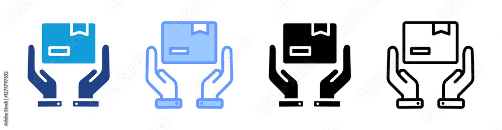 Poster Lifting icon set multiple style collection
