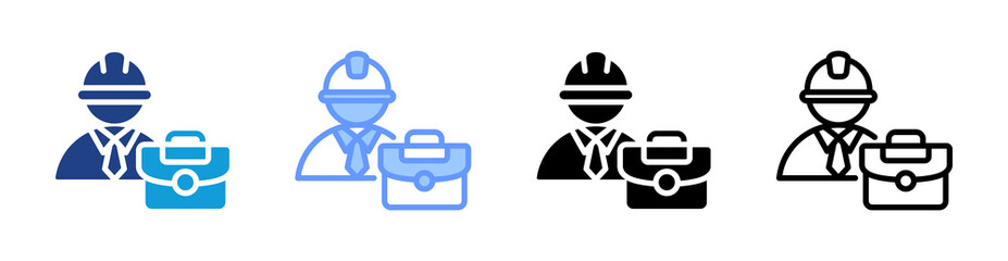 Occupational icon set multiple style collection