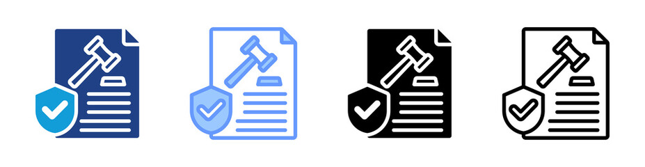 Regulation icon set multiple style collection