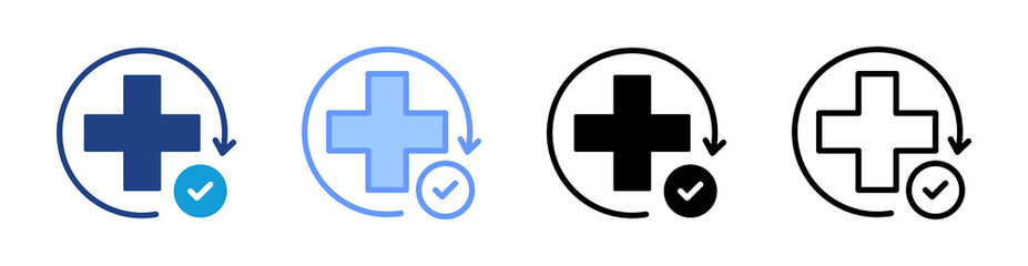 Recovery icon set multiple style collection