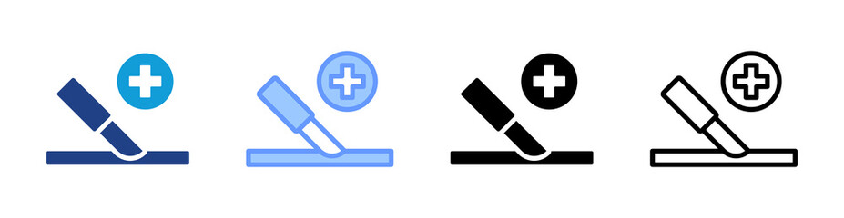 Surgery icon set multiple style collection
