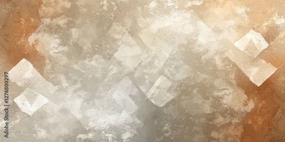 Poster abstract textured background with geometric shapes in neutral tones