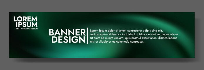 Modern banner design with a deep teal background. © aqilah