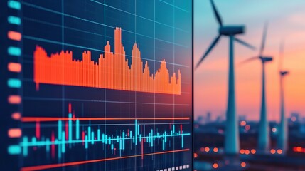 Innovative climate solutions high-tech data visualization in renewable energy and urban spaces