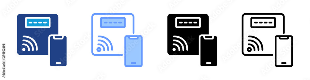 Poster Smart Scale icon set multiple style collection