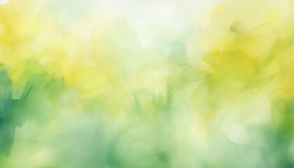Abstract yellow green watercolor backdrop with artistic brush strokes for design backgrounds