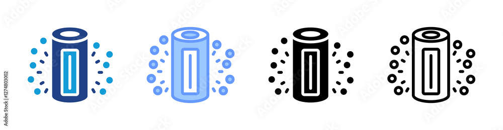 Poster Uv Sanitizer Device icon set multiple style collection