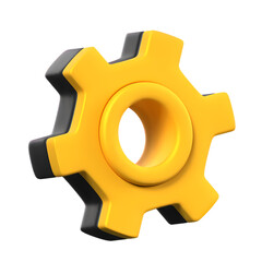 Gears 3D Icon with transparent background (HD)	