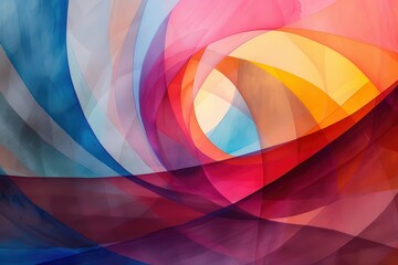 Obraz premium Colorful abstract patterns swirl in a mesmerizing display of light and movement, creating a dynamic visual experience in a contemporary art style