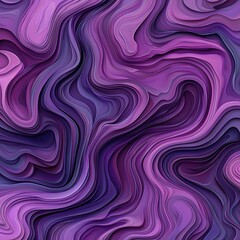 Obraz premium A vibrant abstract design featuring flowing waves of purple and violet tones, creating a mesmerizing, textured visual effect.