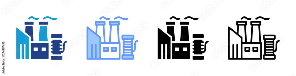 Aufkleber textile icon set multiple style collection