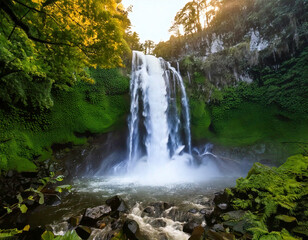 Energetic Waterfall Mist Textures