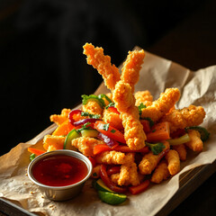 Vegetable Tempura - Crispy Veggies with Soy Dipping Sauce