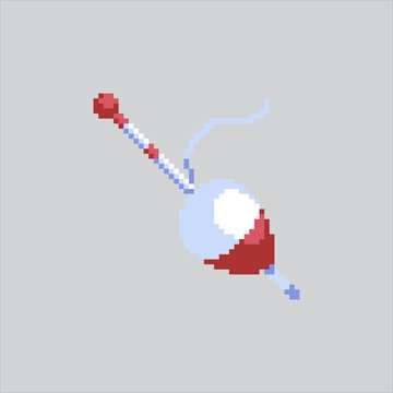 recommend clip art: Pixel art illustration Fishing Bob. Pixelated Fishing Bobber. Float Fishing Bob Bobber Icon pixelated for the pixel art game and icon for website and video game. old school retro.