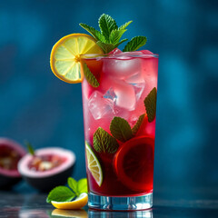 Passion Fruit Mojito - Muddled Mint and Lime Cocktail