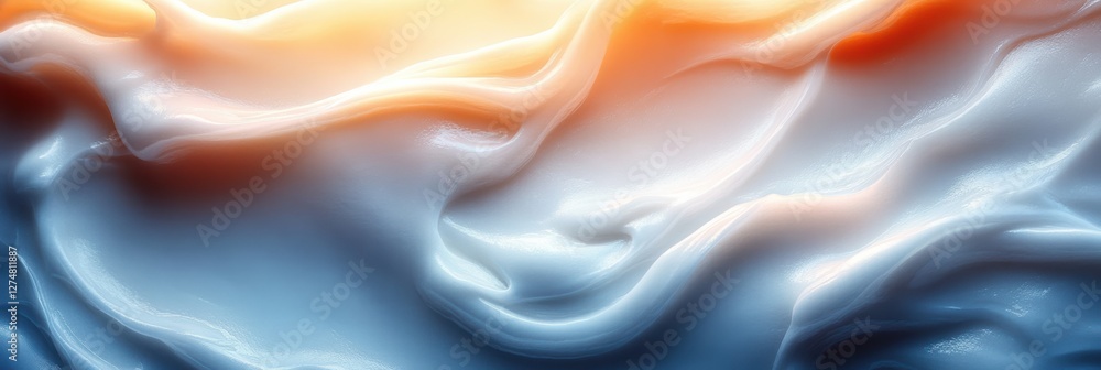 Aufkleber a dynamic graphic layout showcases the interplay of fluid textures and soft color gradients