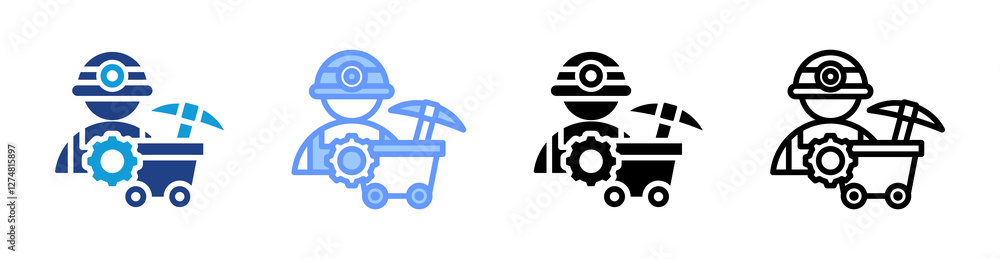 Poster Quarry Manager icon set multiple style collection