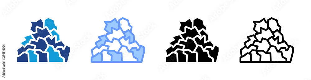 Poster Ore icon set multiple style collection