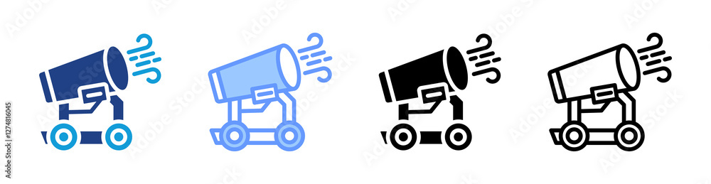 Poster dust suppression icon set multiple style collection