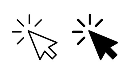 Click icon vector. pointer arrow sign and symbol. cursor icon