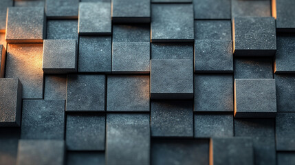 A geometric background with dark gray textured panels arranged in a minimalist pattern. Symbolizing modernity, order, and technology with space for captions, ideal for tech and design concepts.

