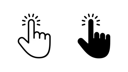 Obraz premium Hand cursor icon vector. cursor sign and symbol. hand cursor icon clik
