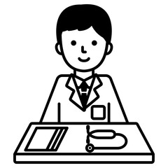 의사 진료 데스크 아이콘