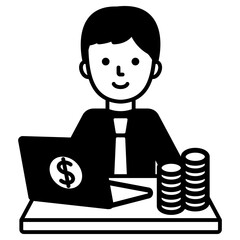 은행 직원 아이콘