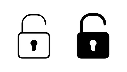 Unlock icon vector. Unlock sign and symbol. unlocked padlock icon
