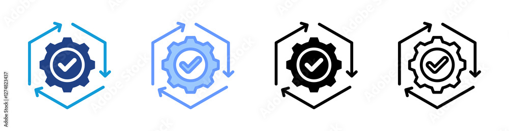 Aufkleber repurpose icon set multiple style collection