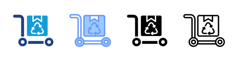 Repurposed Materials icon set multiple style collection