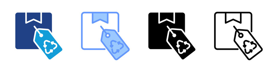 Upcycled Products icon set multiple style collection