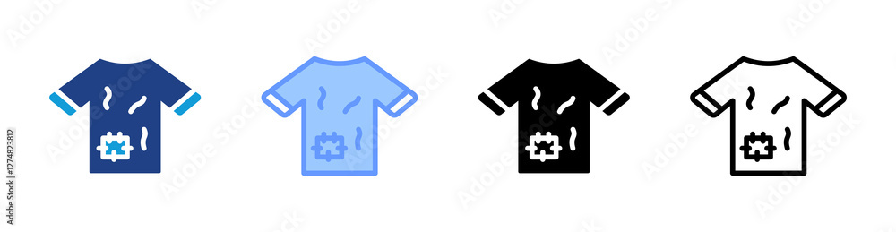 Poster old clothing icon set multiple style collection
