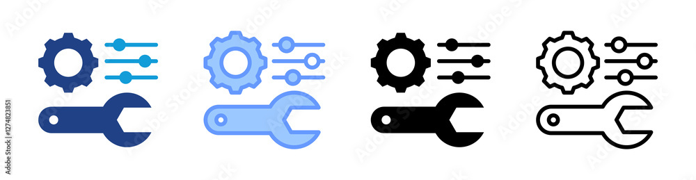 Fototapete customization icon set multiple style collection
