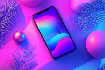 Vibrant Phone And Decor